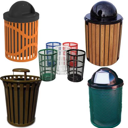 Commercial Trash-Can & Tray Receptacle