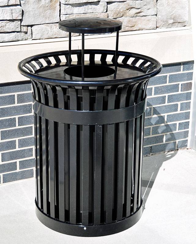 32 Gallon Richmond Steel Trash Receptacle Quick Ship