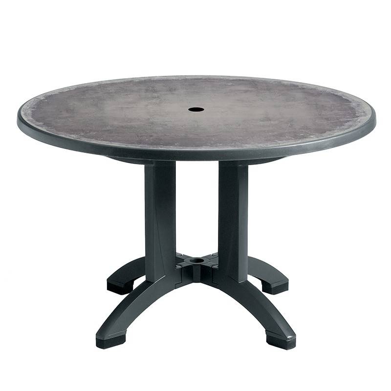 Round resin patio table clearance with umbrella hole