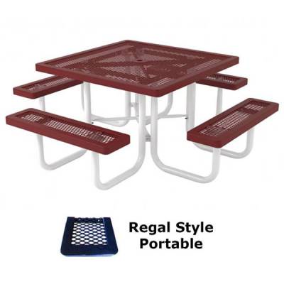 46" Square Regal Picnic Table - Portable