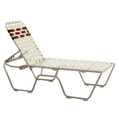 High Welded Contract Stack Lido Cross Strap Chaise