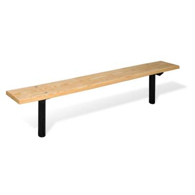 6' Park Wood Backless Bench - Portable, Surface and Inground Mount