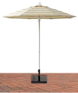 7 1/2 Ft. Commercial Aluminum Market Umbrella, Fiberglass Ribs - Push or Crank Up Style without Tilt