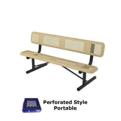 6' and 8' Perforated Style Bench - Portable
