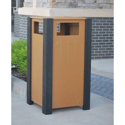 32 Gallon Ridgeview Recycled Plastic Trash Receptacle 