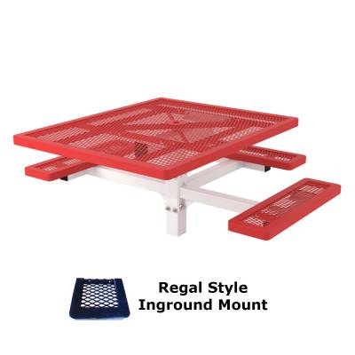 46" x 57" Regal Picnic Table, ADA - Inground and Surface Mount