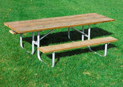 8' Heavy-Duty Picnic Table, 1 5/8" Pipe - ADA Portable