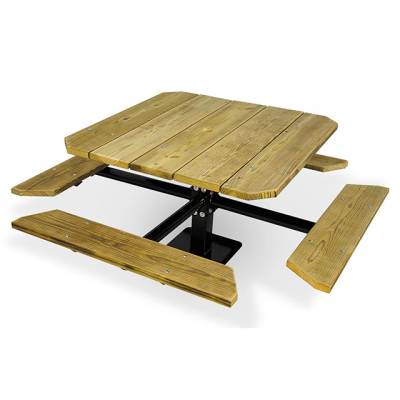 48" Square Picnic Table - Surface and Inground Mount
