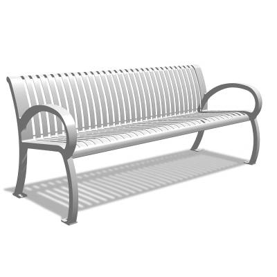 4', 6' and 8' Wilmington Cast Aluminum Bench - Portable/Surface Mount