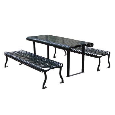 6' and 8' Iron Valley Picnic Table - Surface and Inground Mount