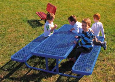 4', 6' and 8' Rectangular Preschool Picnic Table - Portable