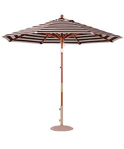 9 Ft. Commercial Wood Market Octagon Umbrella - Double Pulley Lift Style
