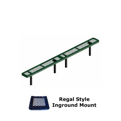 10' and 15' Regal Backless Bench - Surface and Inground Mount