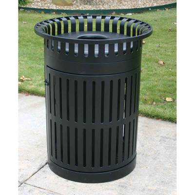 32 Gallon Metro Style Trash Receptacle With Hinged Side Door