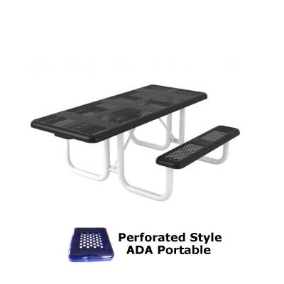 8' Perforated Picnic Table, ADA - Portable