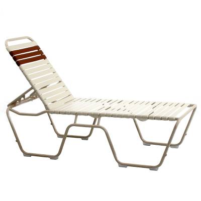 High Welded Contract Lido Stack Strap Chaise