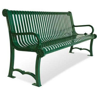 4' and 6' Charleston Cast Aluminum Bench - Portable/Surface Mount.