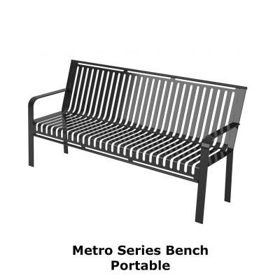 4' and 6' Metro Style Bench - Portable/Surface Mount