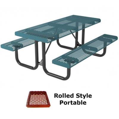 6' and 8' Rolled Picnic Table - Portable