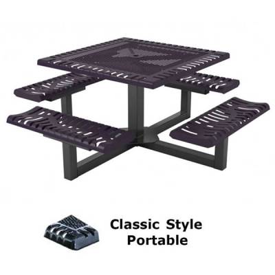 46" Classic Pedestal Picnic Table - Portable
