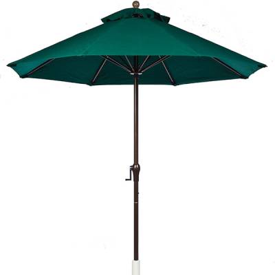 Frankford Monterey 7 1/2 Ft. Aluminum Market Umbrella, Fiberglass Ribs - Crank Up without Tilt
