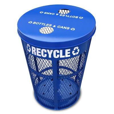 48 Gallon Expanded Metal Recycling Receptacle