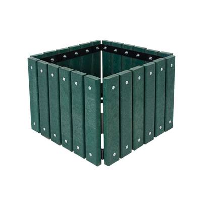 Square Recycled Plastic Planter - Portable/Surface Mount