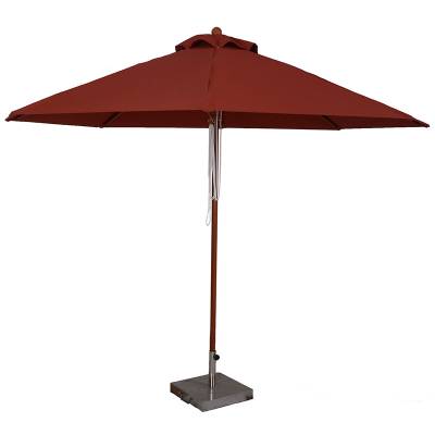 11 Ft. Commercial Wood Market Octagon Umbrella - Double Pulley Lift Style