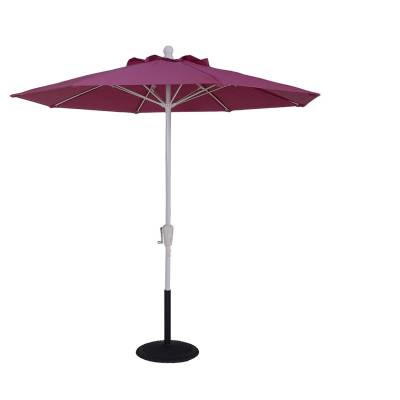 7 1/2 Ft. Commercial Aluminum Market Umbrella, Fiberglass Ribs - Crank Up Style with Auto Tilt
