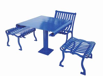 36" and 48" Iron Valley Picnic Table - Surface and Inground Mount