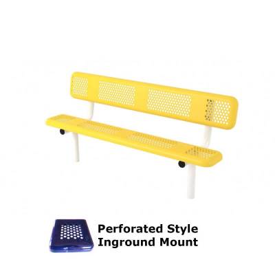 6' and 8' Perforated Style Bench - Surface and Inground Mount
