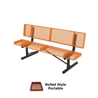 6' and 8' Rolled Style Bench - Portable
