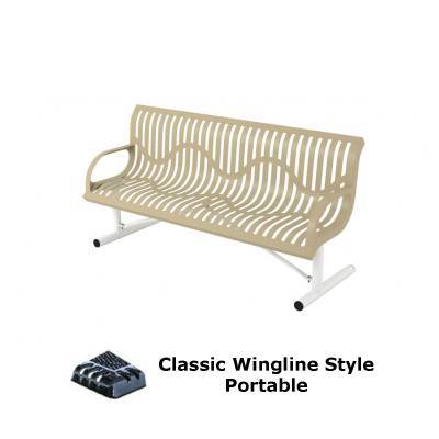 4' and 6' Classic Wingline Bench - Portable