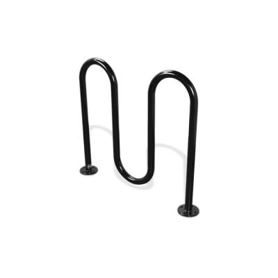 5 Bike Wave Rack - Black Powder-Coat (1.9" O.D.)