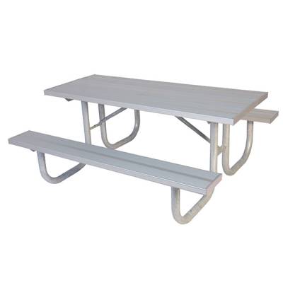 6' and 8' Heavy-Duty Aluminum Picnic Table - Portable