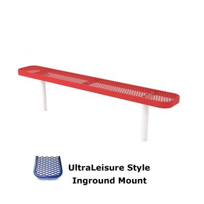 6' and 8' UltraLeisure Backless Bench - Surface and Inground Mount