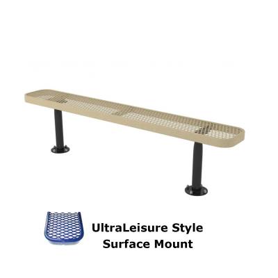 6' and 8' UltraLeisure Backless Bench - Surface and Inground Mount - Image 2