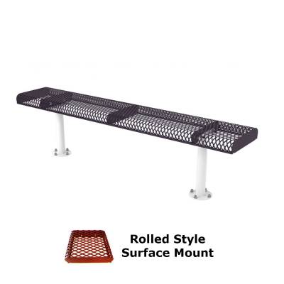 6' and 8' Rolled Backless Bench - Surface and Inground Mount - Image 2
