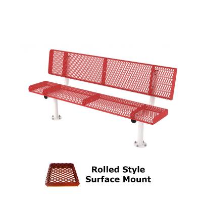 6' and 8' Rolled Style Bench - Surface and Inground Mount - Image 2