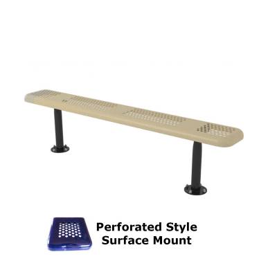 6' and 8' Perforated Backless Bench - Surface and Inground Mount - Image 2