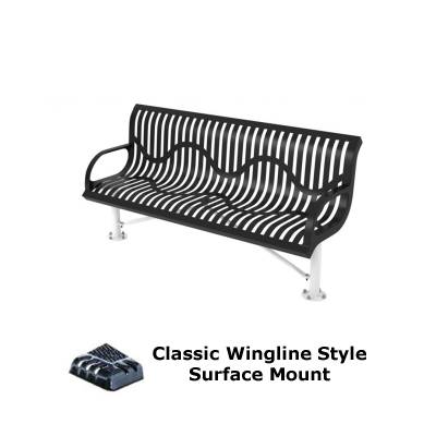 4' and 6' Classic Wingline Bench - Surface and Inground Mount - Image 2