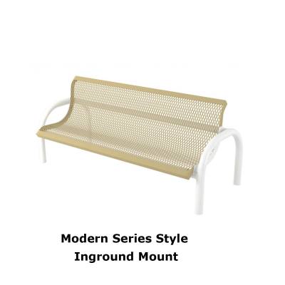 4' and 6' Modern Contoured Bench - Portable/Surface and Inground Mount - Image 2