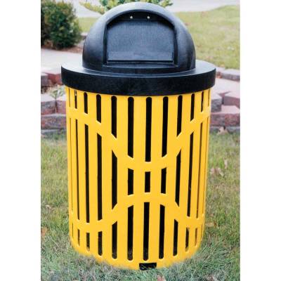 Trash Disposal - Outdoor Trash Receptacles - 32 Gallon Classic Trash Receptacle