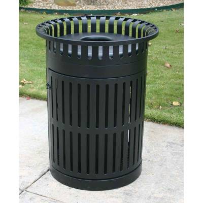 32 Gallon Metro Style Trash Receptacle With Hinged Side Door 