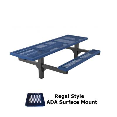 Picnic Tables - ADA Accessible - 6' Regal Pedestal Picnic Table, ADA - Surface and Inground Mount