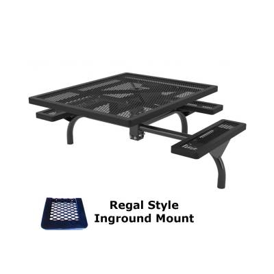 46" x 57" ADA Regal Web Picnic Table - Surface and Inground Mount - Image 2