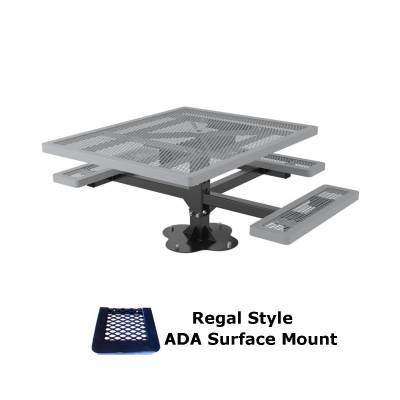 46" x 57" Regal Picnic Table, ADA - Inground and Surface Mount - Image 2