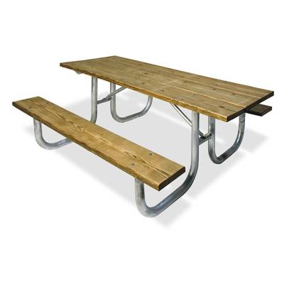 8' Heavy-Duty Picnic Table, 2 3/8" Pipe - ADA Portable