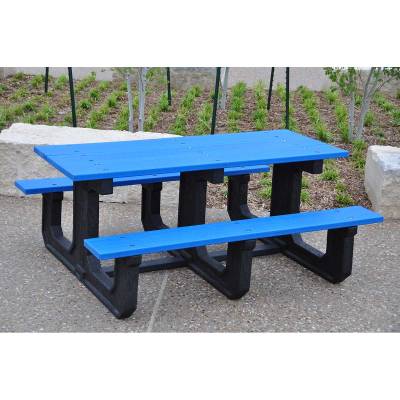 6' and 8' Recycled Plastic Park Place Picnic Table, Portable - Image 2