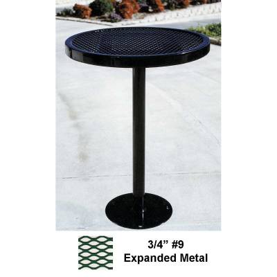 Picnic Tables - 36" Round Specialty Table, Bar Height - Surface or Inground Mount 